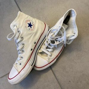 White converse high tops